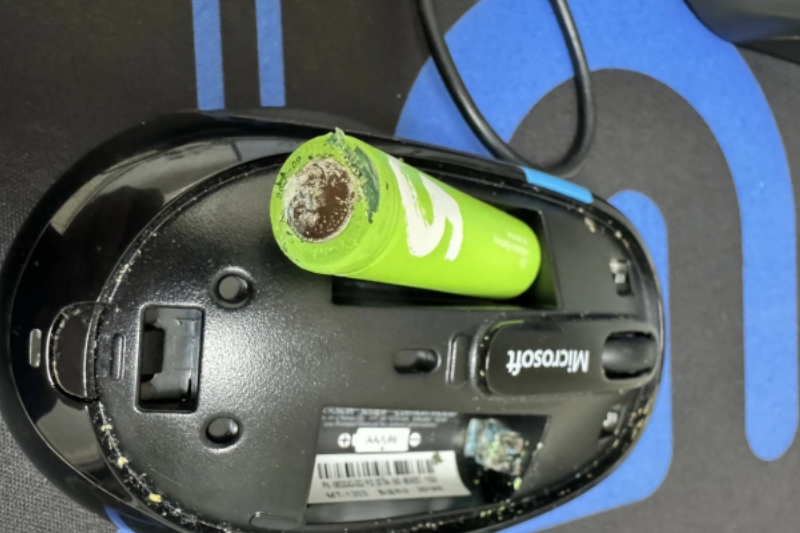 dry cell battery leakage